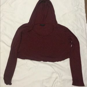 Aeropostale red cropped sweater hoodie